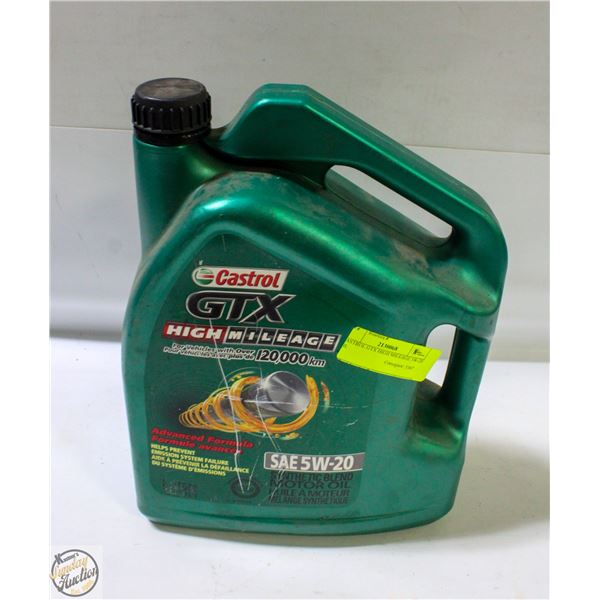 CASTROL GTX HIGH MILEAGE 5W-20 OIL