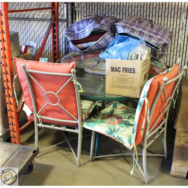 ESTATE PATIO SET WITH VARIETY OF CUSHIONS