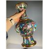 Image 7 : Cloisonné Vase with Floral Design