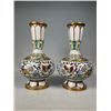 Image 1 : Cloisonné Floral Double Vases