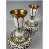 Image 2 : Cloisonné Floral Double Vases
