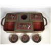Image 4 : Decorative Cloisonné Tray with Plates