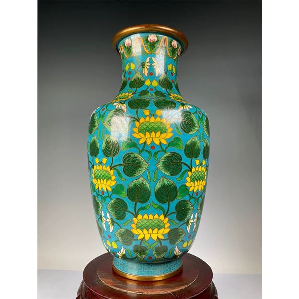 Cloisonné Floral Vase