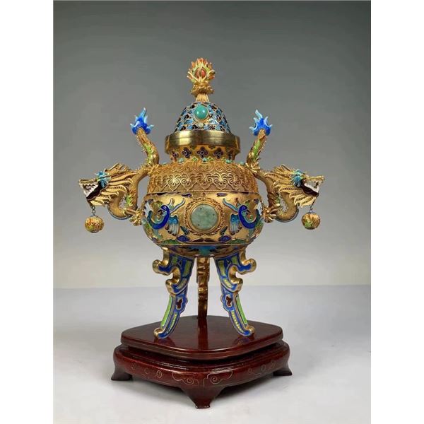 Exquisite Enamel Incense Burner