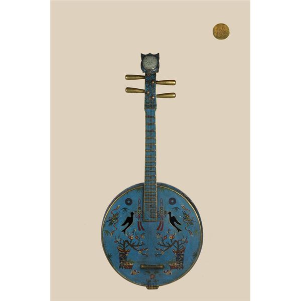 Cloisonné Ruan (Chinese Lute) with Copper Body