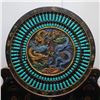 Image 1 : Lacquered Wood Cloisonné Dragon Abacus Screen Sculpture