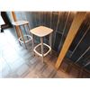Image 9 : Wooden Bar-Height Counter 144" x 20" x 42"H & 3 Pedrali Stools Made in Italy 12.5" x 12.5" x 25.5"H