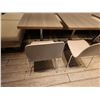 Image 14 : Qty 5 Wooden Tables w/ Pedestal Bases 30" x 30" x 29"H" & 6 Chairs 17" x 30"H