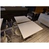 Image 9 : Qty 6 White Tables 30" x 24" x 29"H & 6 Chairs