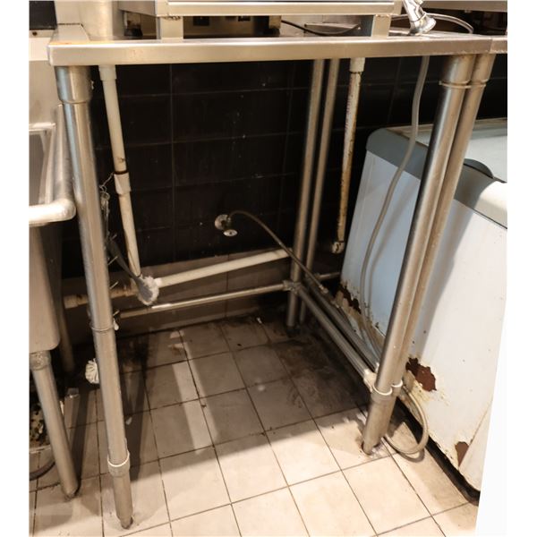 Stainless International Work Table w/ Backsplash 23" x 30" x 45"H