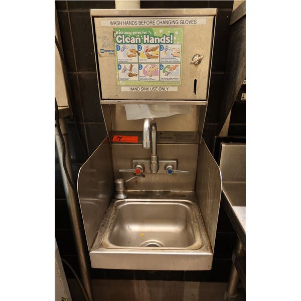 Advance Tabco Stainless Wall-Mount Sink w/ Backsplash 14" x 10"