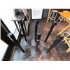 Image 2 : Qty 6 Black Stanchion Posts w/ Weighted Bases