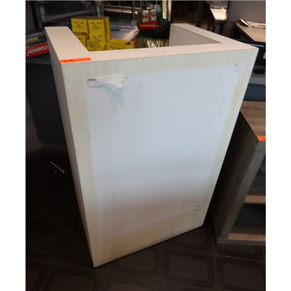 White Hostess Stand w/ Drawer & Undercabinet 28" x 20" x 44"H