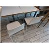 Image 2 : Qty 6 Tables w/ Pedestal Bases 30" x 24" x 29"H w/ 6 Chairs