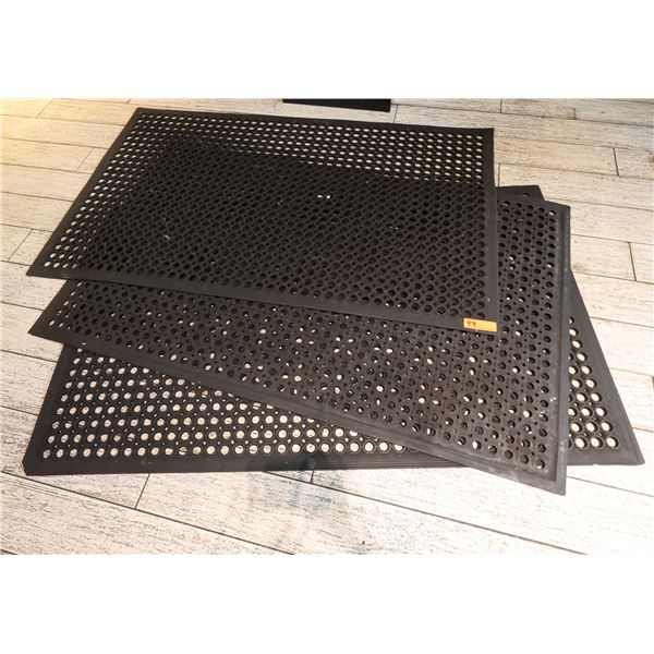 Qty 3 Rubber Floor Non-Slip Kitchen Mats 59" x 36"