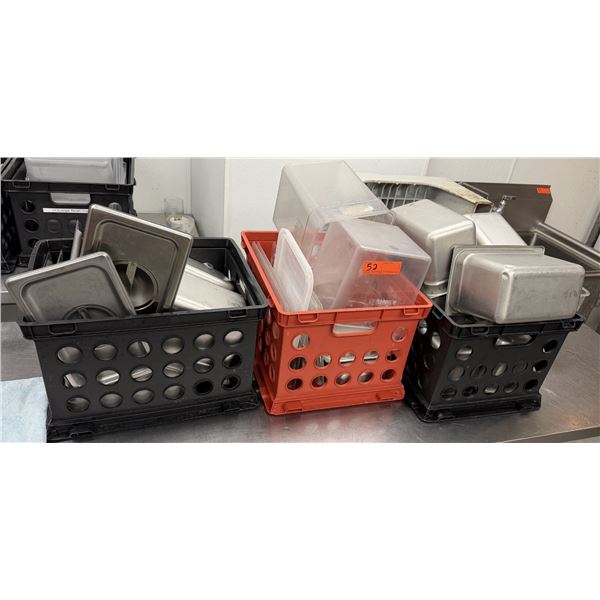 Multiple Kitchen Metal & Plastic Food Storage Containers w/ Some Lids