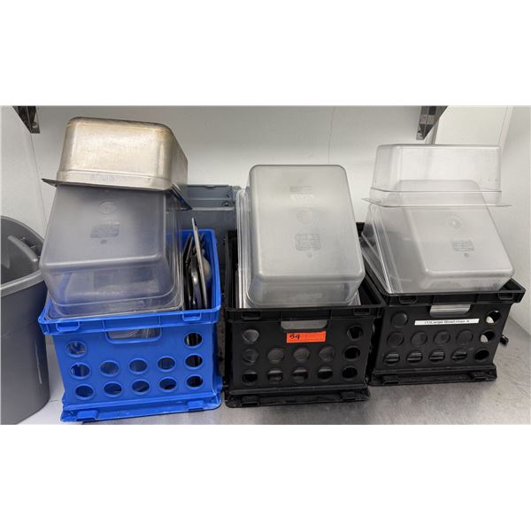 Multiple Kitchen Metal & Plastic Food Storage Containers w/ Some Lids