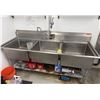 Image 1 : Elkay Foodservice Stainless Steel 3-Basin Sink w/ Undershelf
