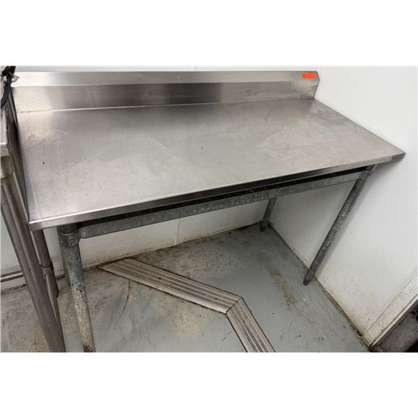 Metal Kitchen Work Table w/ Backsplash