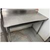 Image 1 : Metal Kitchen Work Table w/ Backsplash