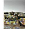 Image 6 : Cloisonné Smoking Set with Floral Motifs
