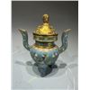 Image 1 : Cloisonné Incense Burner with Floral Motifs