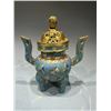 Image 2 : Cloisonné Incense Burner with Floral Motifs