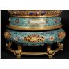 Image 5 : Cloisonné Enamel and Gem-Embedded Butter Lamp Holder