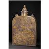 Image 2 : Silver Gilded Dragon-Patterned Flat Square Flask
