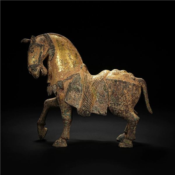 Gilt Bronze Horse