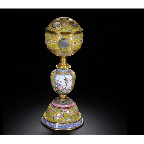 Qing Dynasty Cloisonné Enamel Incense Burner