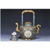 Image 2 : Cloisonné Enamel Teapot with Hetian Jade Phoenix Handle