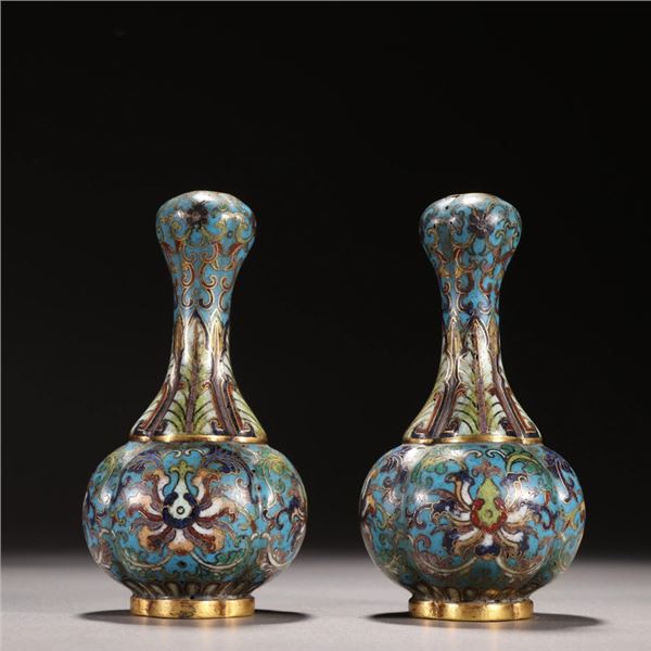 Cloisonné Enamel Garlic Head Vase