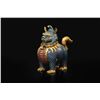 Image 7 : Qing Dynasty Copper Cloisonné Enamel Incense Burner Fu Lion