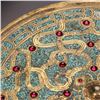 Image 6 : Gilded Copper Inlaid Gemstone Dragon Pattern Mirror