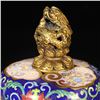 Image 2 : Gilded Copper Cloisonné Enamel Double Dragon-Ear Incense Burner