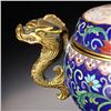 Image 3 : Gilded Copper Cloisonné Enamel Double Dragon-Ear Incense Burner