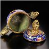Image 8 : Gilded Copper Cloisonné Enamel Double Dragon-Ear Incense Burner
