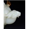 Image 7 : Hetian Jade Gilded Silver Handle Ram-Head Teapot