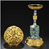 Image 7 : Copper Cloisonné Enamel Inlaid Dragon and Phoenix Incense Burner Ornament