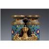 Image 2 : Cloisonné Enamel Double Vase with Golden Phoenix and Dragon Base
