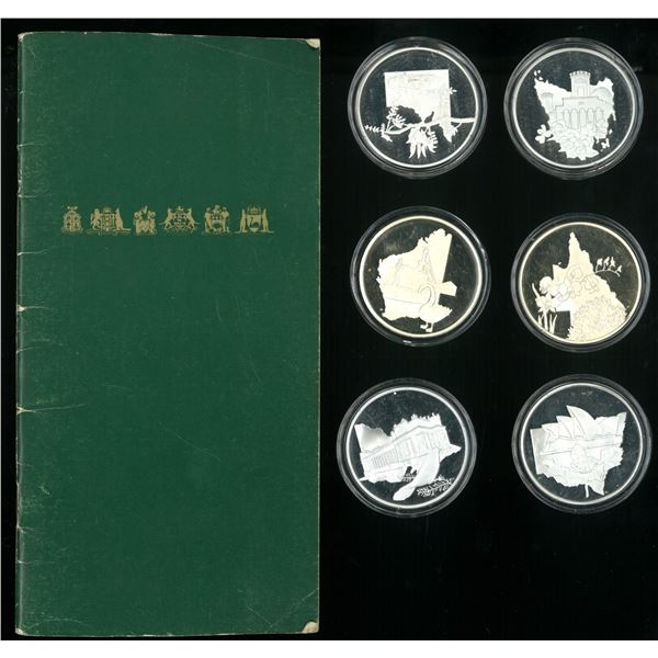 Australia, Set of (6), The States of Australia 0.925 Silver Medals with original booklet. (5.63oz AS