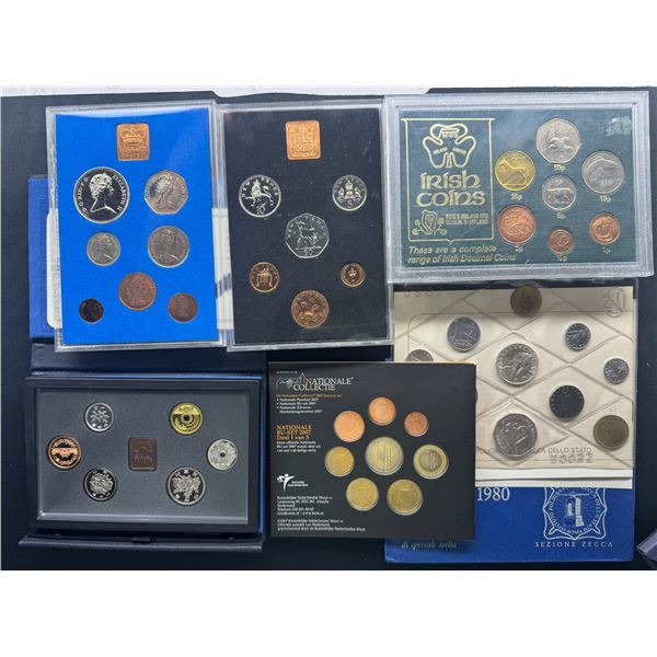 Worldwise, Mixed Date,lot of (6), coin sets from different countries. (Pre-viex is recommended.)