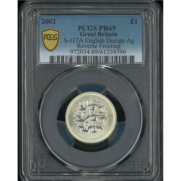 [The Sole Top Pop] Great Britain, 2002, Proof silver £1 with original box & Certificate, PCGS PR69.