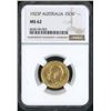 Image 2 : Australia, 1923P, King George V, 1 Sovereign gold coin, NGC MS62. AGW: 0.2355oz  (8545198-003)