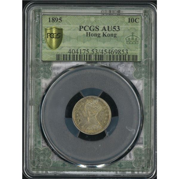 Hong Kong, 1895, Queen Victoria, 10 cents, PCGS AU53. Special label. (45469853)