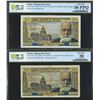 Image 1 : France, lot of (2), 1959 &1961. a pair of 5 NF, P.118 0293947680 PCGS 20 Very Fine & W.44 0109911084