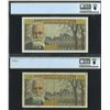 Image 2 : France, lot of (2), 1959 &1961. a pair of 5 NF, P.118 0293947680 PCGS 20 Very Fine & W.44 0109911084