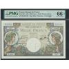 Image 1 : France, 1944, 1000 Francs, H.3620 507. PMG 66EPQ.