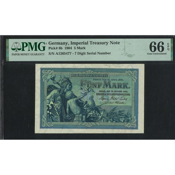 Germany, 1904, 5 Mark, A1265477. PMG 66EPQ.